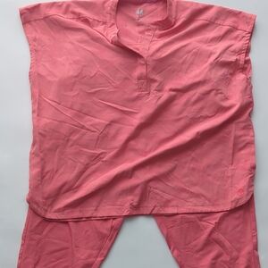 Coral Pink Top and Pants Scrub